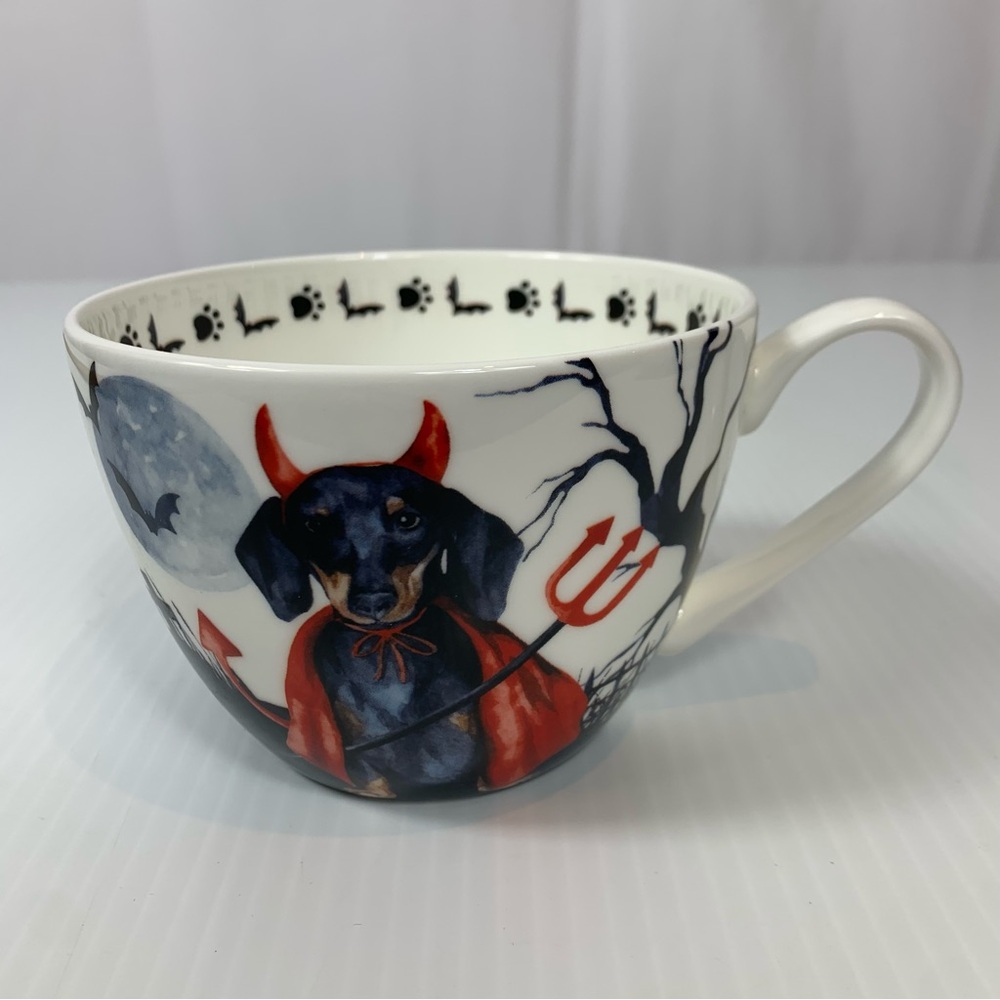 Portobello By Design Little Devil Dachshund Halloween Coffee Mug